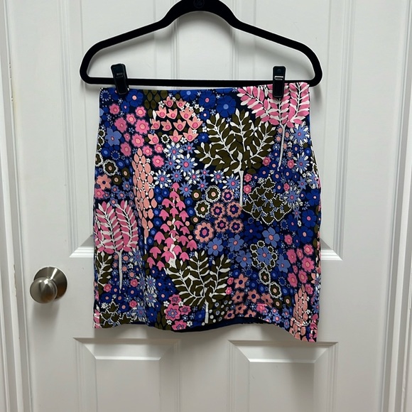 Talbots Blue/Pink Floral‎ Skirt - size 6 - Picture 1 of 5